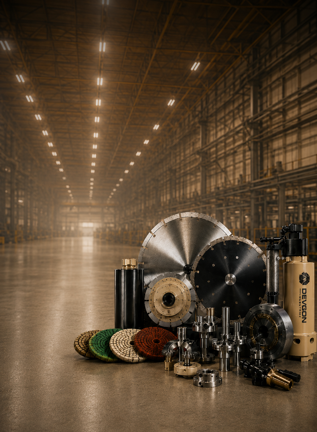 Industrial diamond tooling — blades, core bits, polishing pads and CNC tools